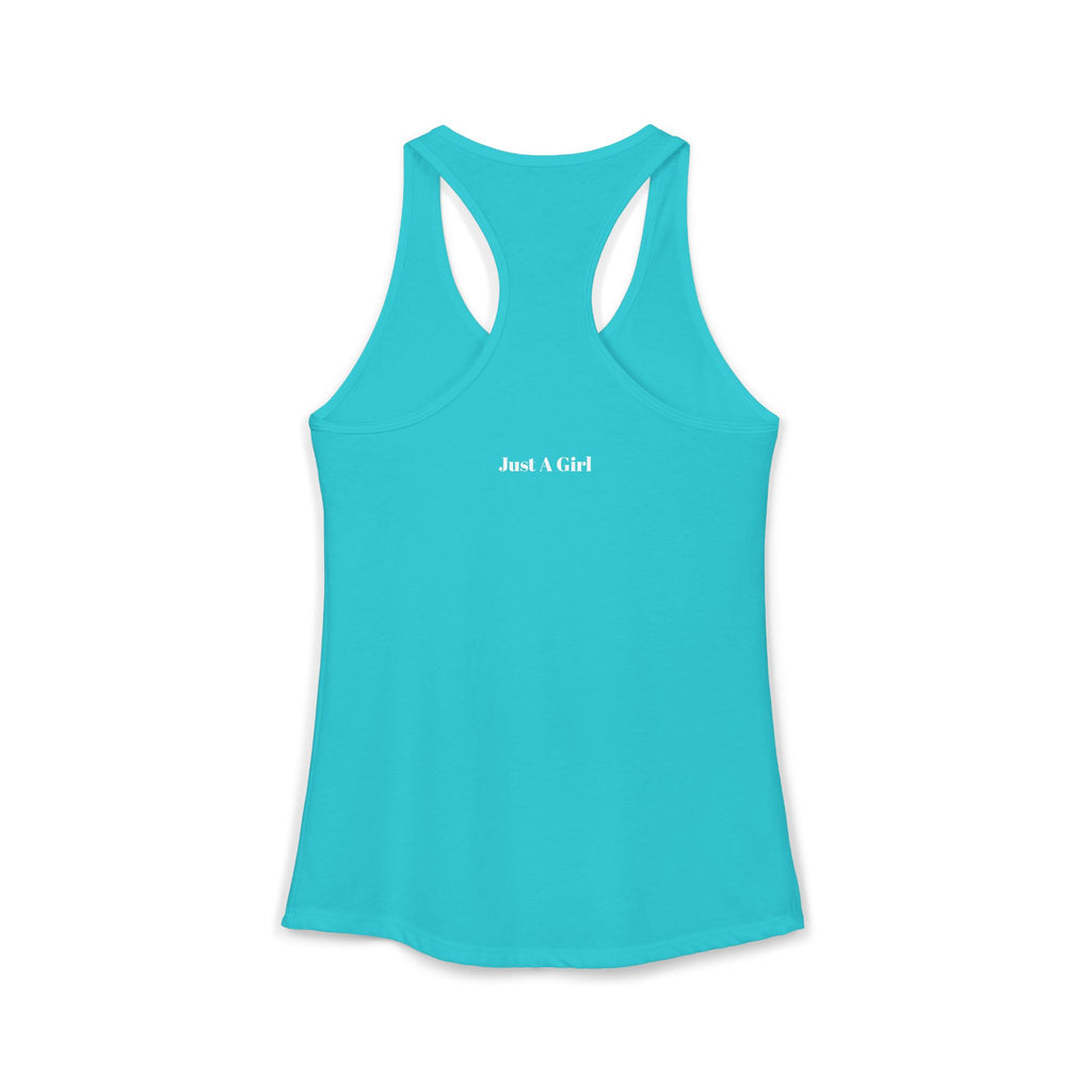 Just A Girl Who Loves to Run Racerback Tank (Light Skintone)