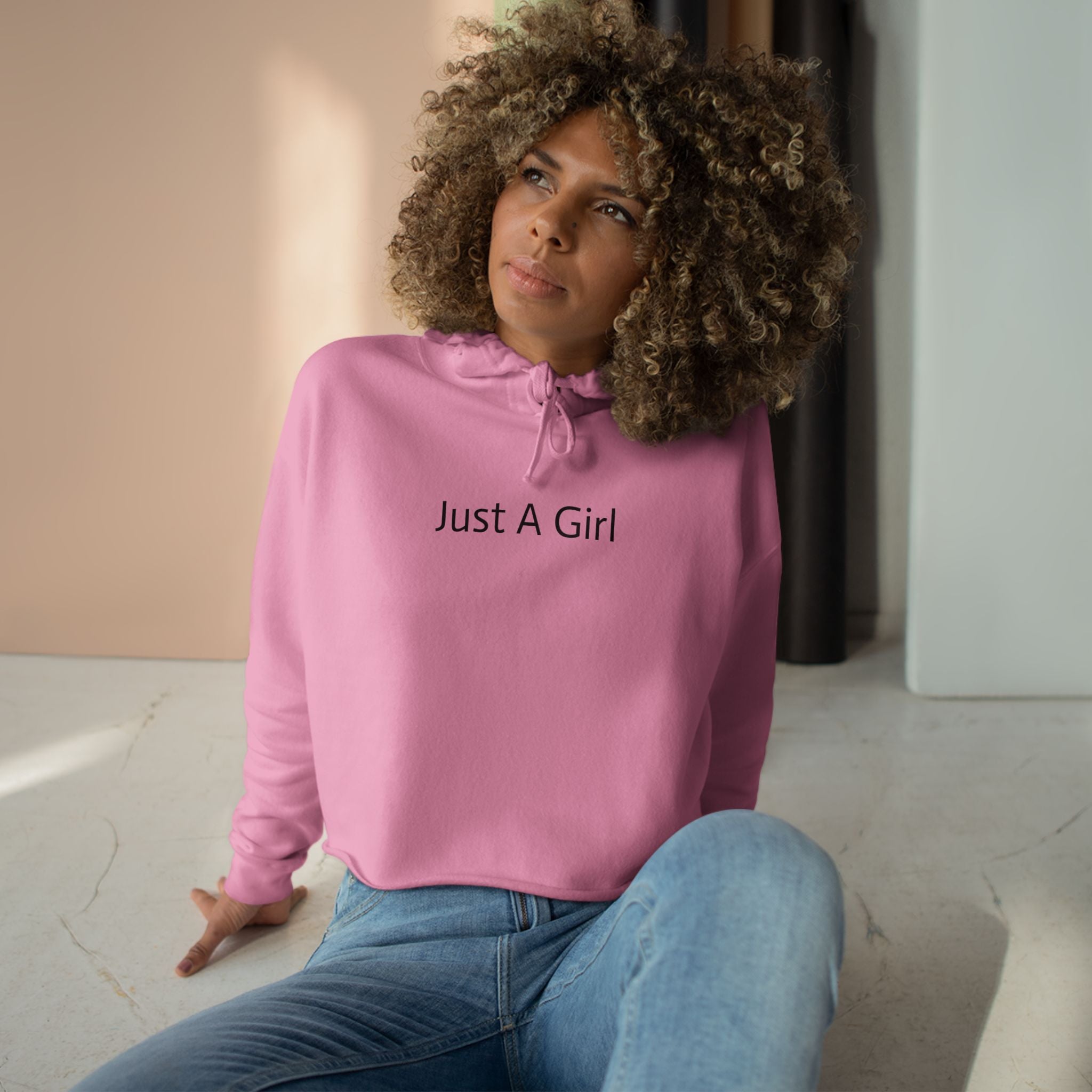 Just A Girl Who Loves to Run - Crop Hoodie