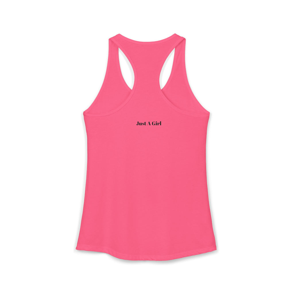 Just a Girl Who Loves to Run Racerback Tank (Medium Skintone)