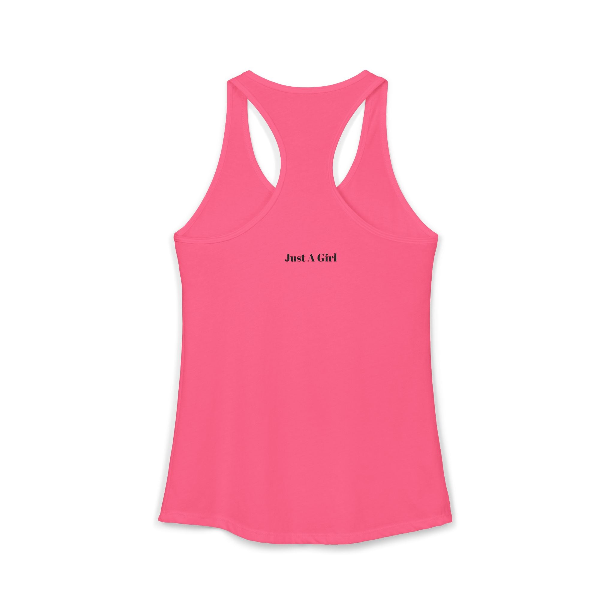 Just a Girl Who Loves to Run Racerback Tank (Medium Skintone)