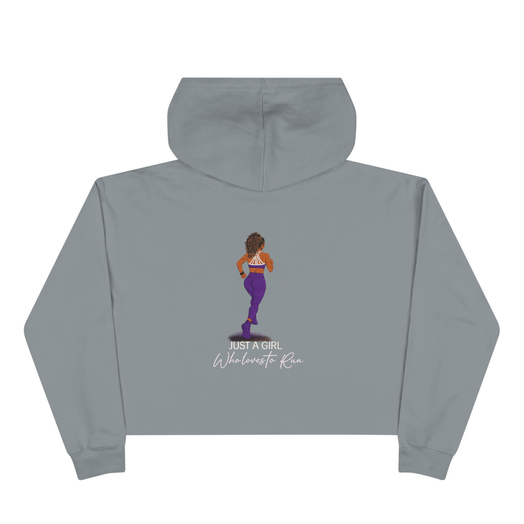 Just A Girl Who Loves to Run - Crop Hoodie