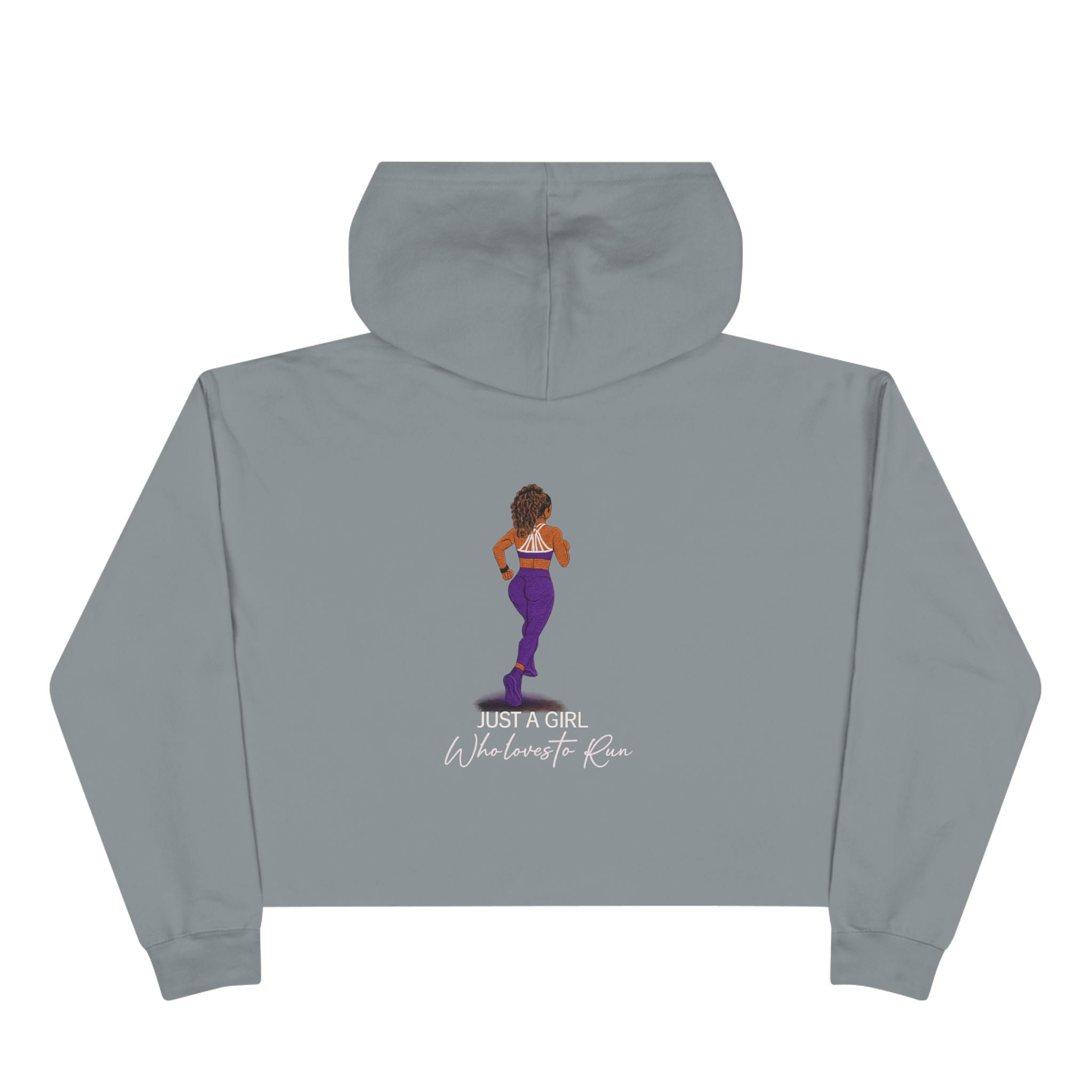 Just A Girl Who Loves to Run - Crop Hoodie