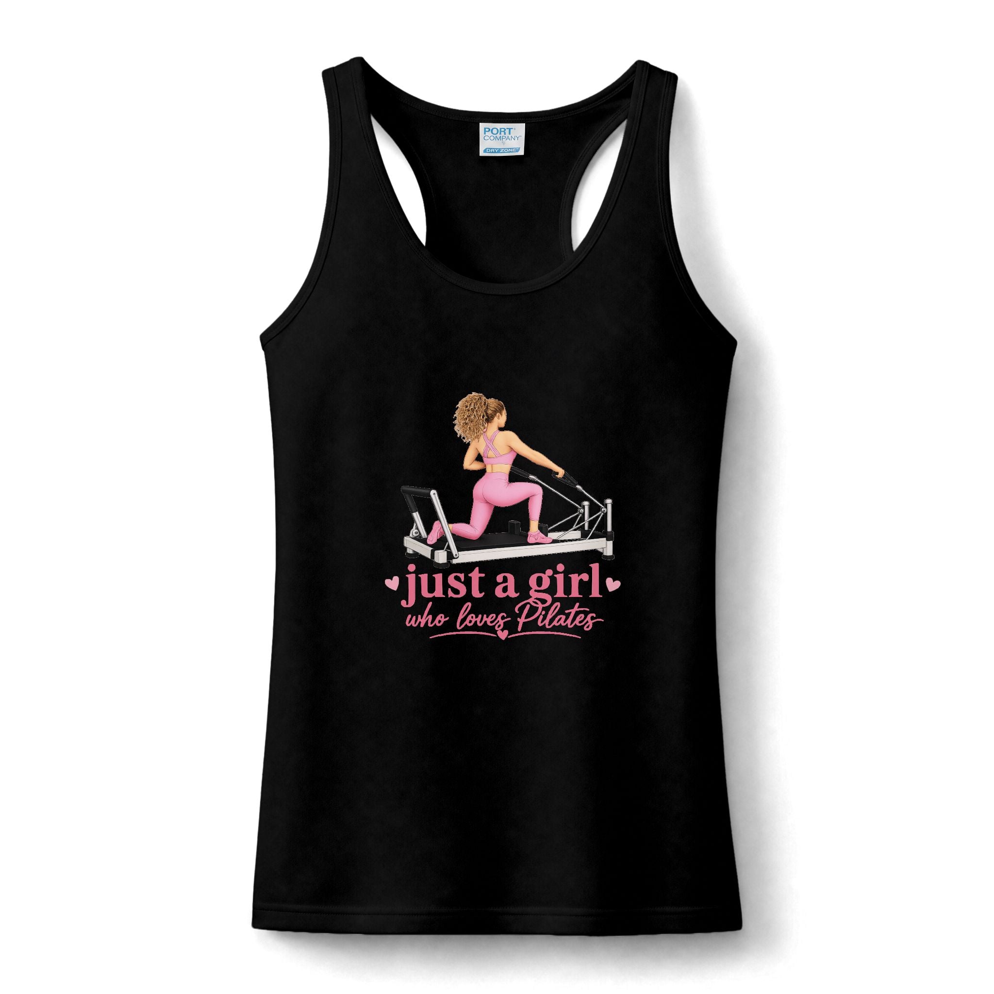 Pilates Racerback Tank Top — "Just a Girl Who Loves Pilates" Workout Tank