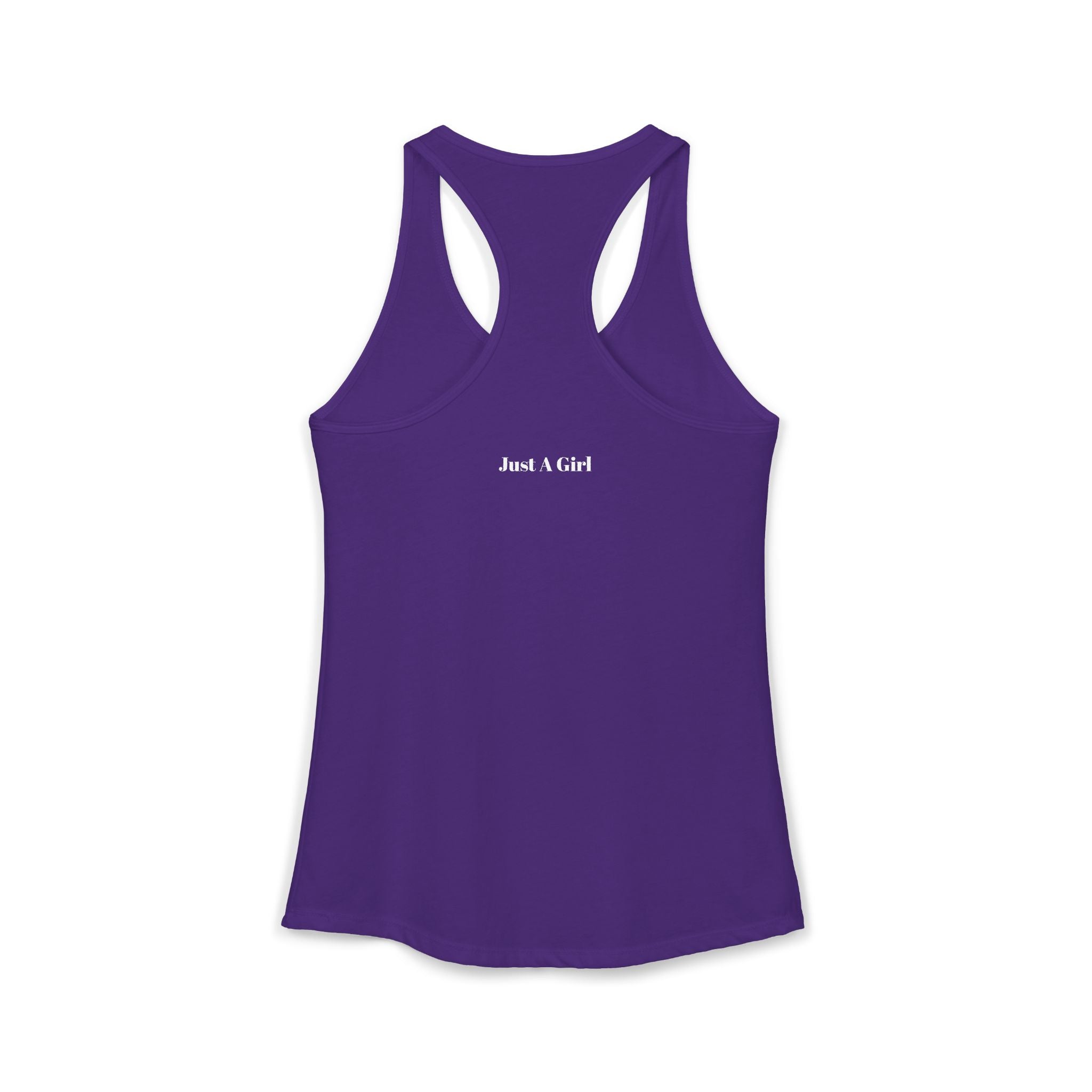 Just A Girl Who Loves to Run Racerback Tank (Light Skintone)