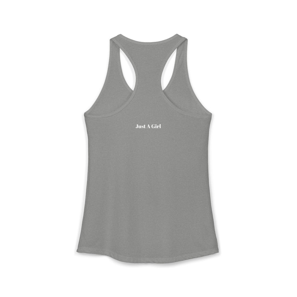 Just A Girl Who Loves to Run Racerback Tank (Light Skintone)