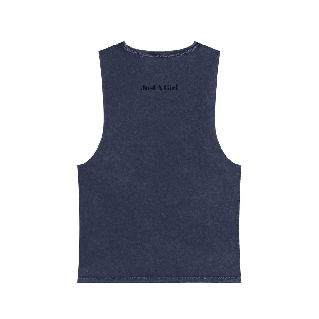 Gym Girl Deadlift Tank Top — Women's Fitness Stonewash Muscle Tee