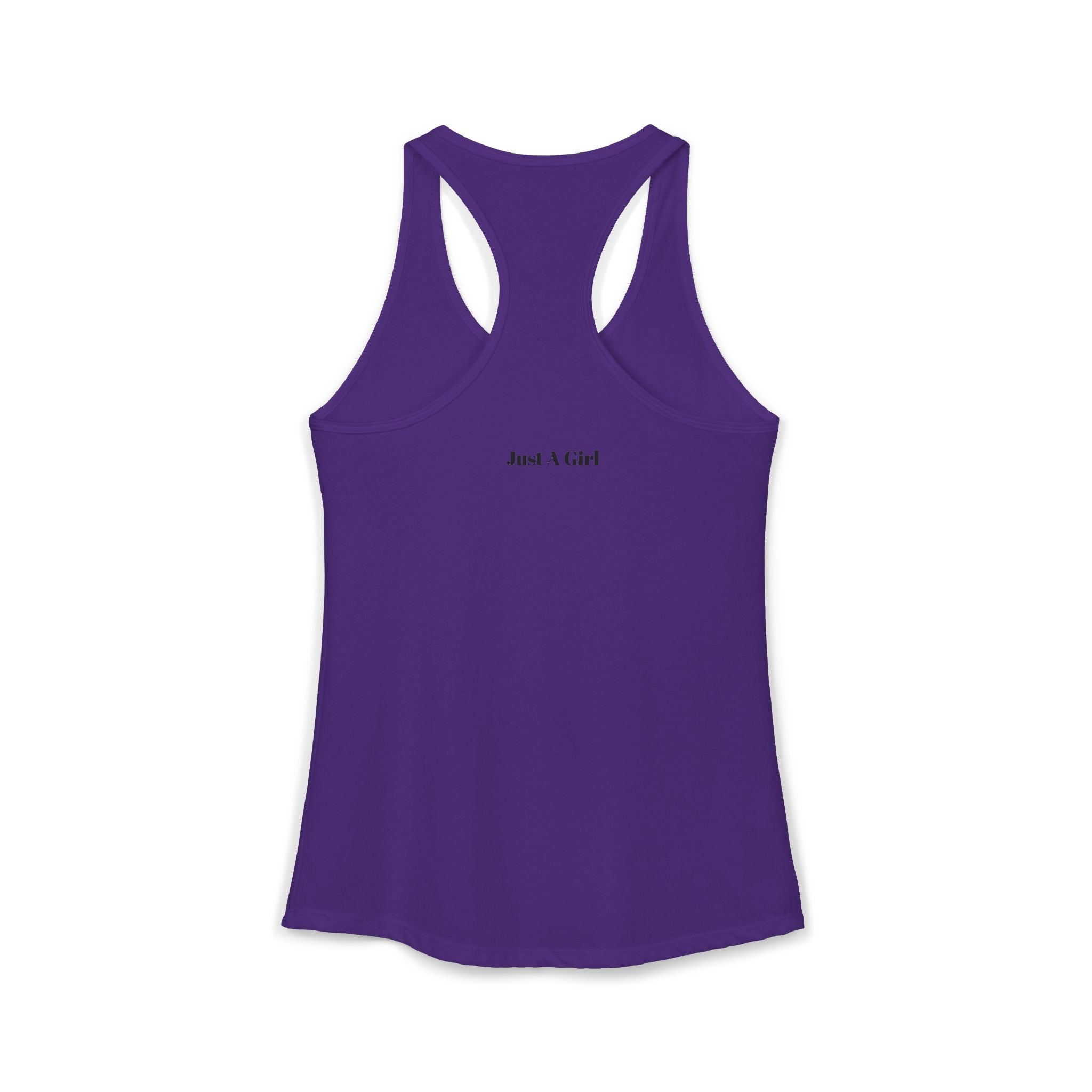 Just a Girl Who Loves to Run Racerback Tank (Medium Skintone)