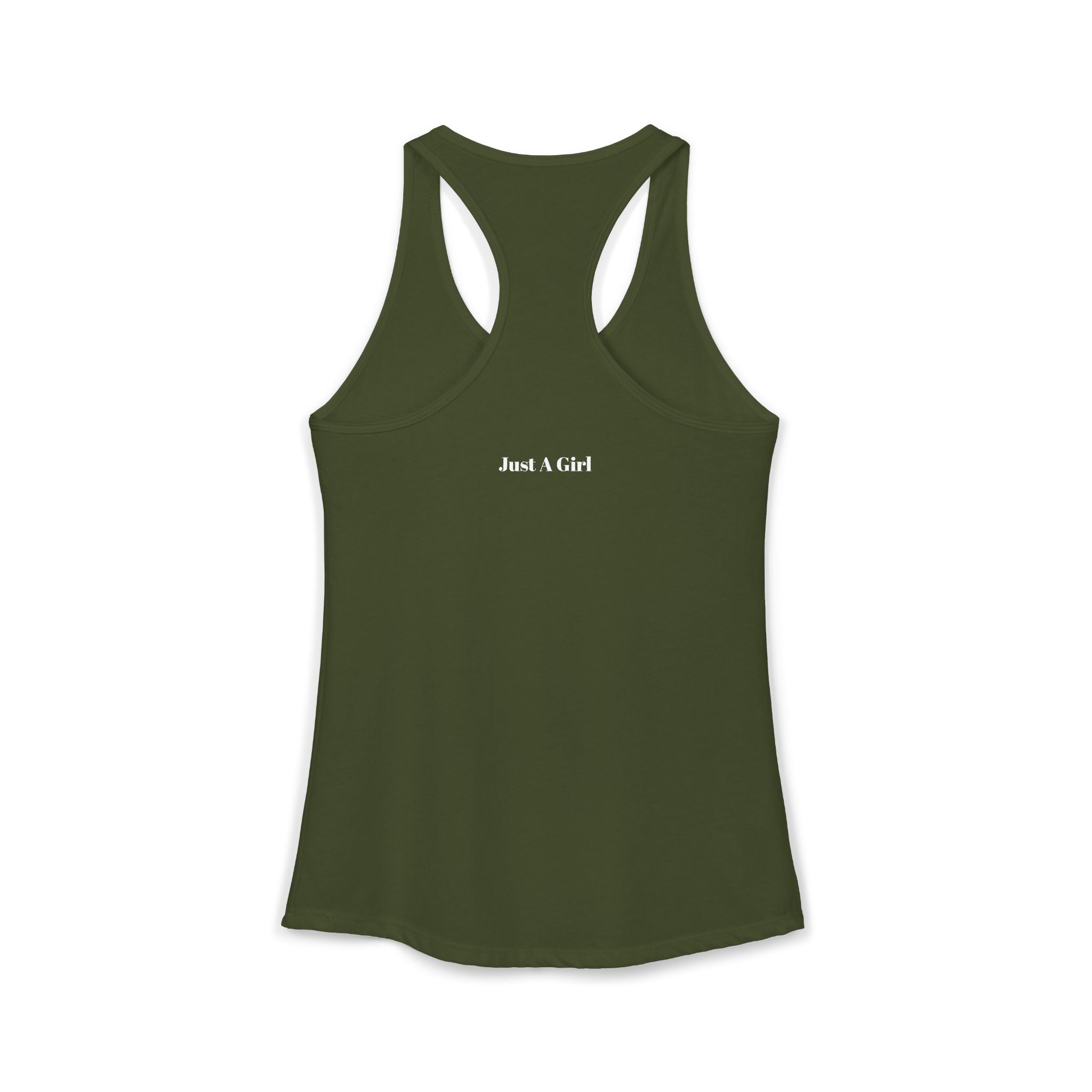 Just A Girl Who Loves to Run Racerback Tank (Light Skintone)