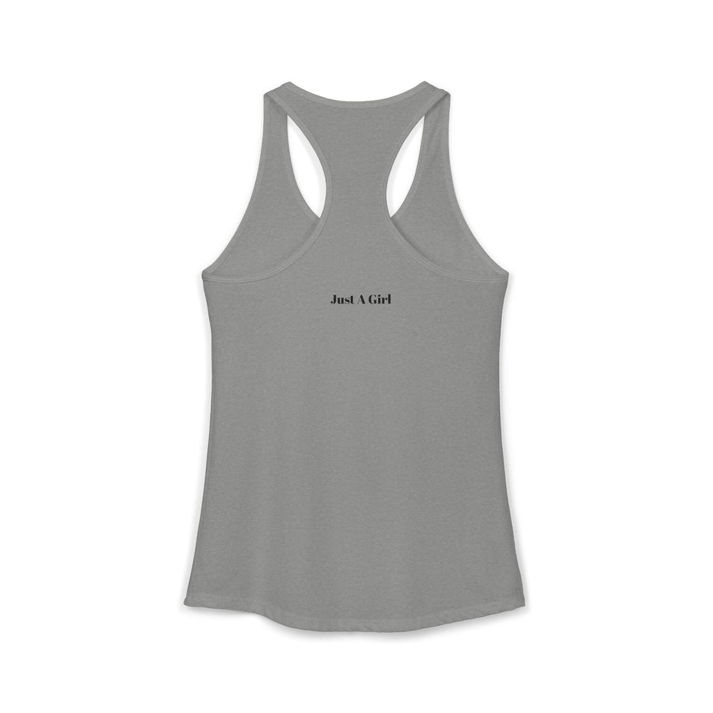 Just a Girl Who Loves to Run Racerback Tank (Medium Skintone)
