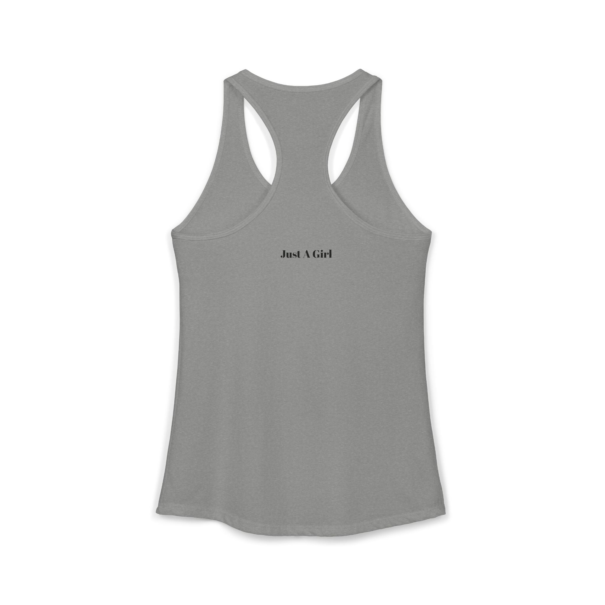 Just a Girl Who Loves to Run Racerback Tank (Medium Skintone)