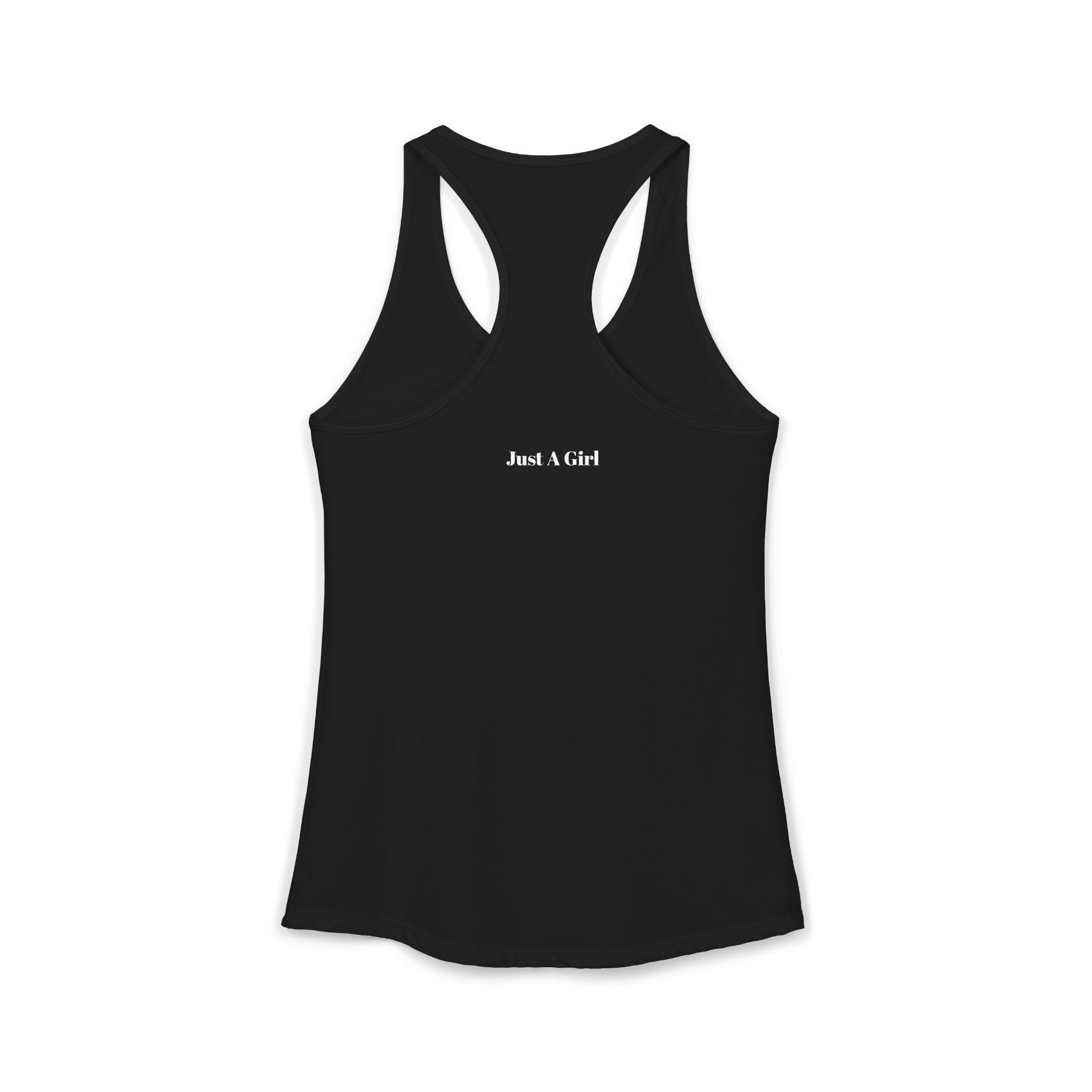 Just a Girl Who Loves to Run Racerback Tank (Medium Skintone)