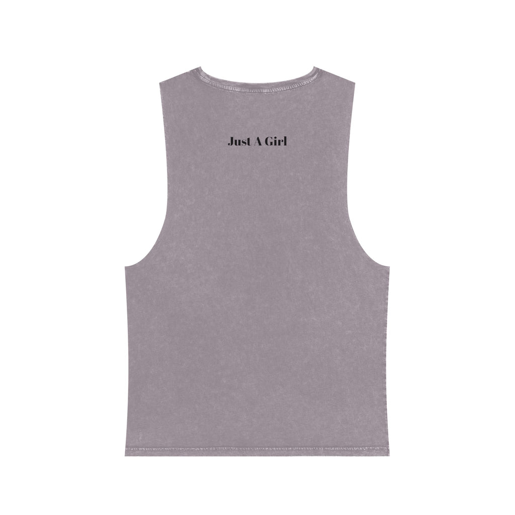 Gym Girl Deadlift Tank Top — Women's Fitness Stonewash Muscle Tee