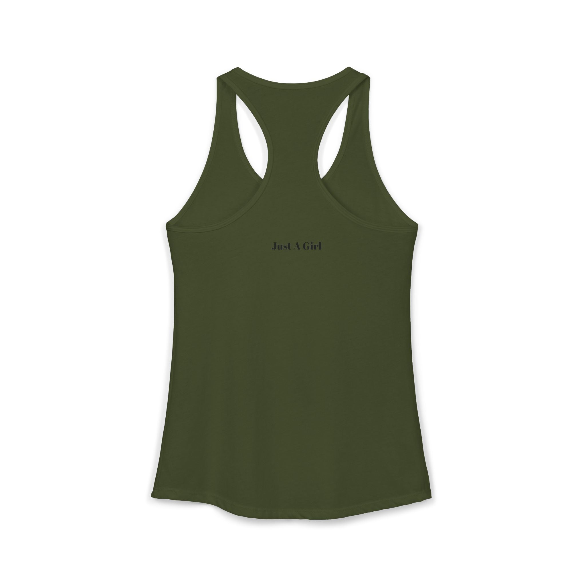Just a Girl Who Loves to Run Racerback Tank (Medium Skintone)