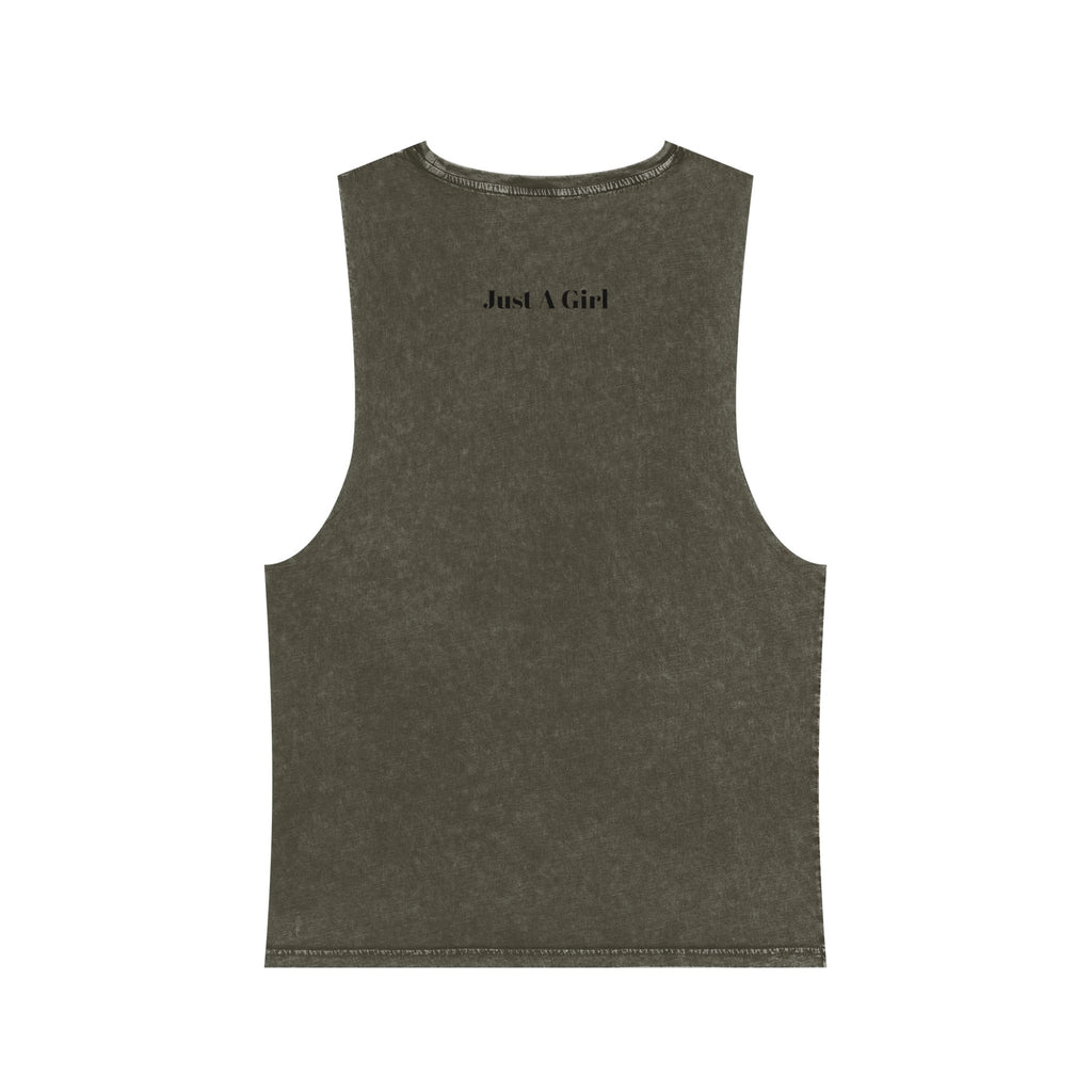 Gym Girl Deadlift Tank Top — Women's Fitness Stonewash Muscle Tee