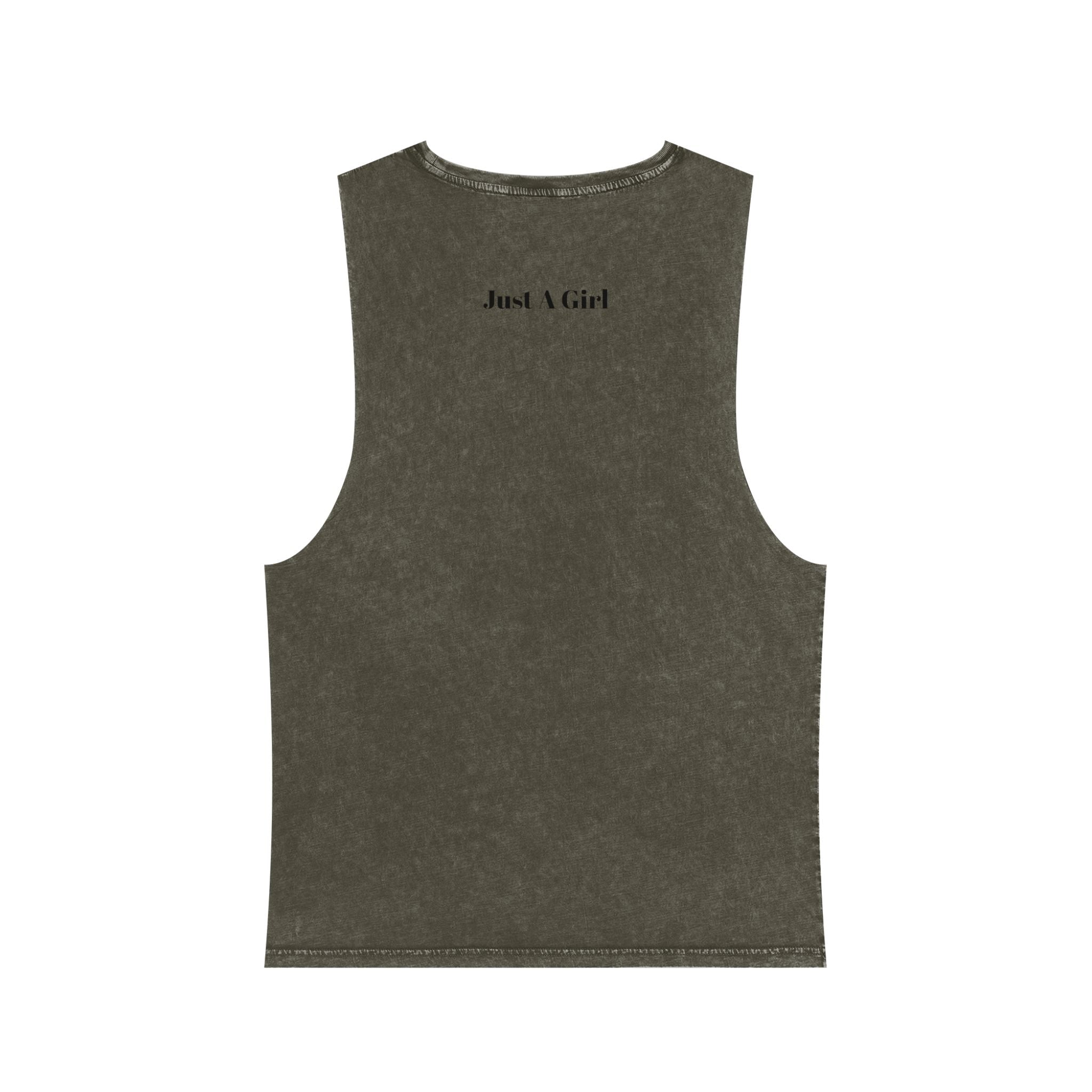 Gym Girl Deadlift Tank Top — Women's Fitness Stonewash Muscle Tee