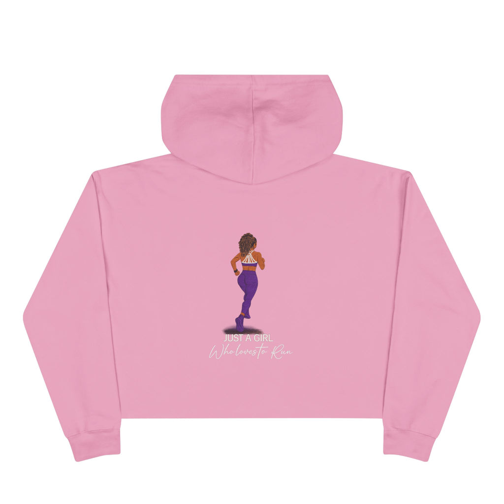Just A Girl Who Loves to Run - Crop Hoodie