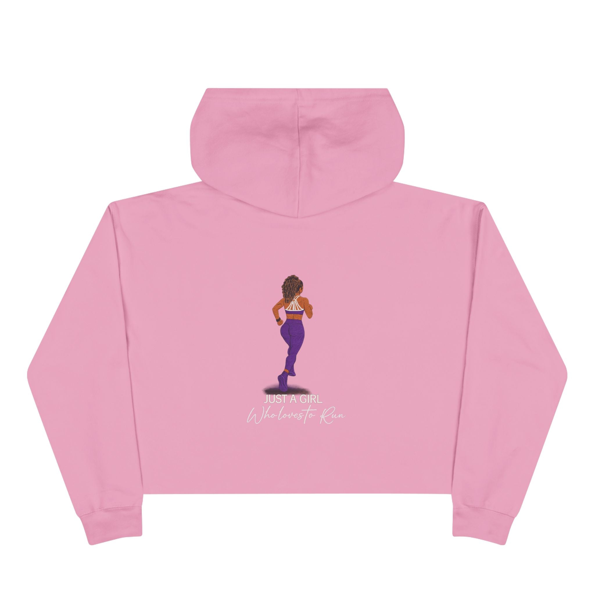 Just A Girl Who Loves to Run - Crop Hoodie
