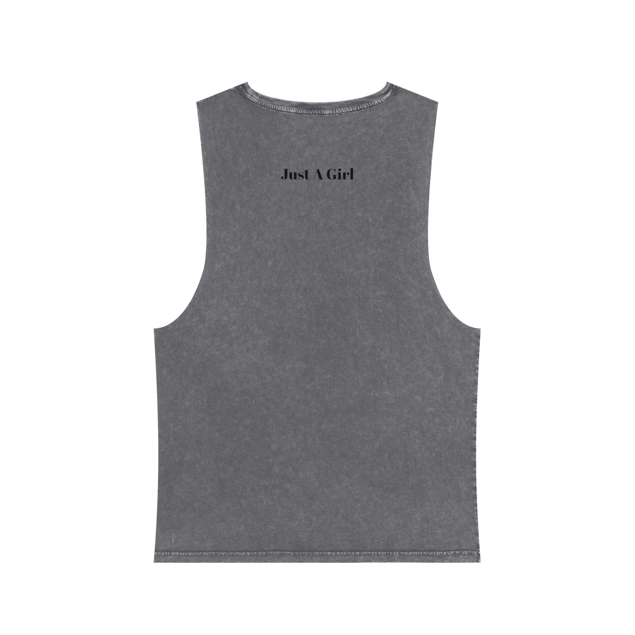Gym Girl Deadlift Tank Top — Women's Fitness Stonewash Muscle Tee