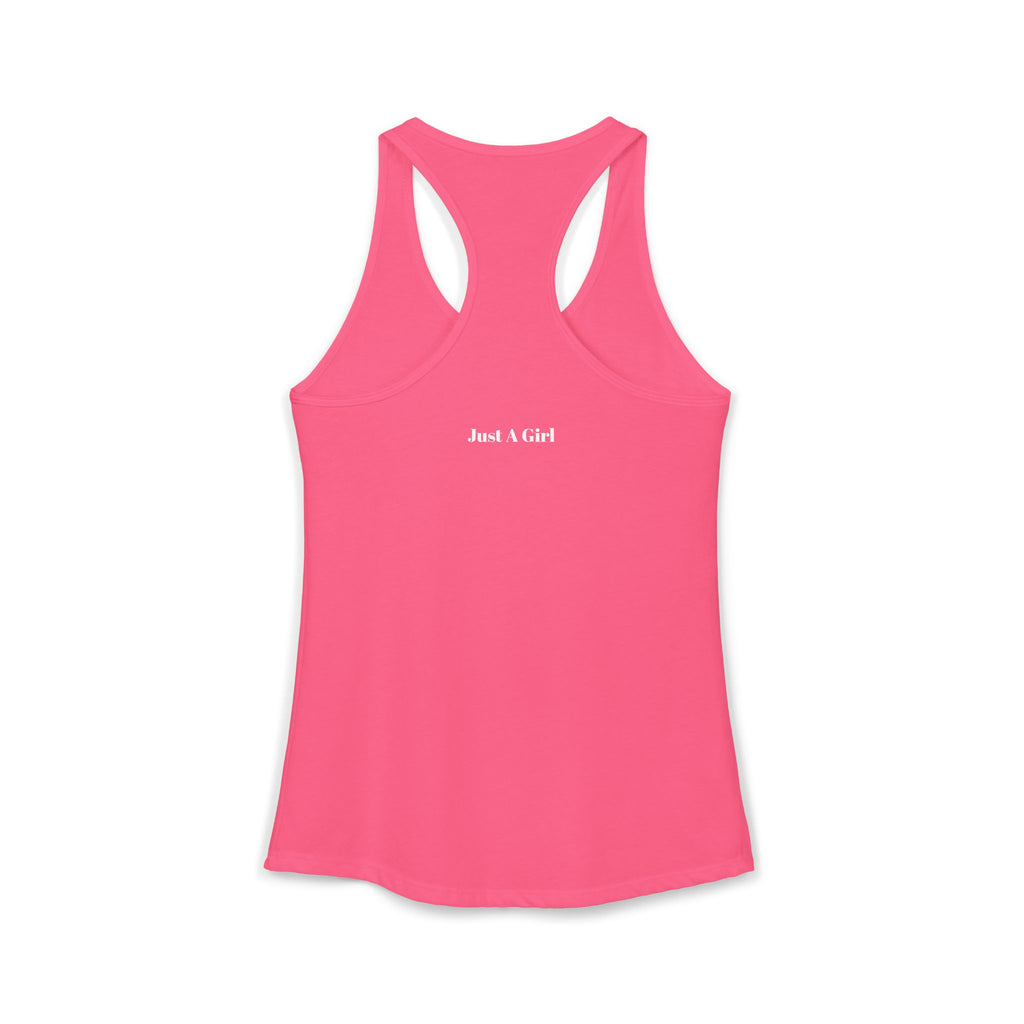 Just A Girl Who Loves to Run Racerback Tank (Light Skintone)